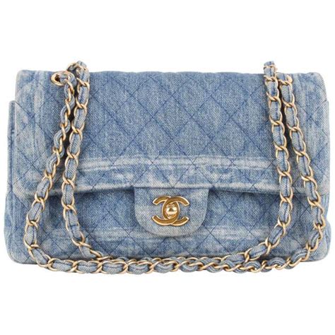 chanel embroidered denim flap bag|authentic chanel double flap bag.